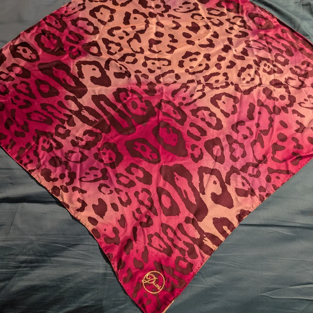 Dior Bold Purple and Brown/Black Scarf